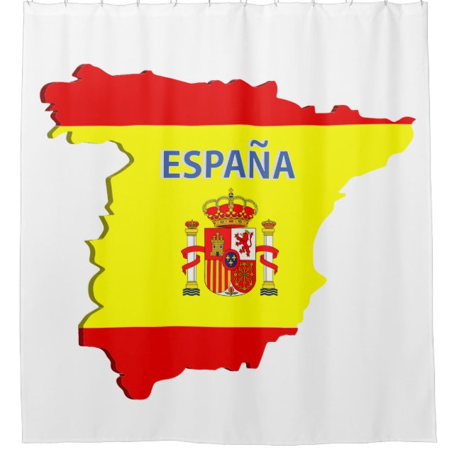 Spain map shower curtain (Front)
