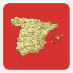 Spain Map Sticker