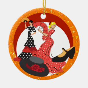 Spain - New Dancers  Ceramic Ornament