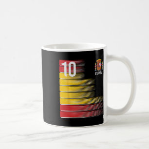 Spain Number 10 Espana Spanish Soccer Men Women Ki Coffee Mug