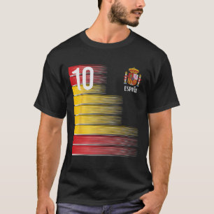 Spain Number 10 Espana Spanish Soccer Men Women Ki T-Shirt