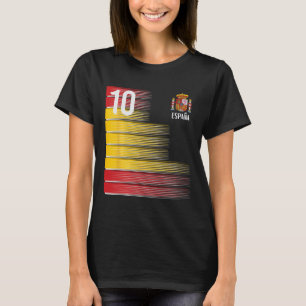 Spain Number 10 Espana Spanish Soccer Men Women Ki T-Shirt