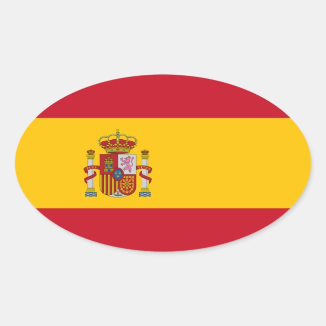 Spain Oval Sticker (Front)