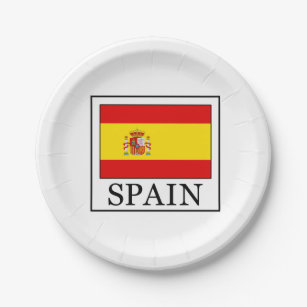 Spain Paper Plate