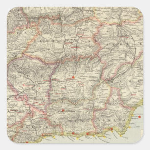 Spain, Portugal 13 Square Sticker