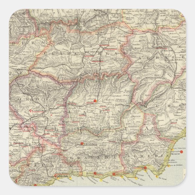 Spain, Portugal 13 Square Sticker (Front)