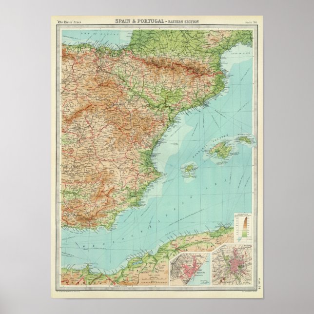 Spain & Portugal eastern section Poster (Front)