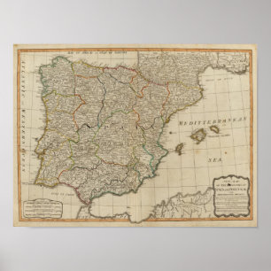 Spain, Portugal Poster