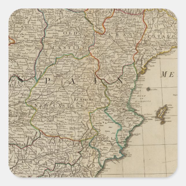 Spain, Portugal Square Sticker (Front)