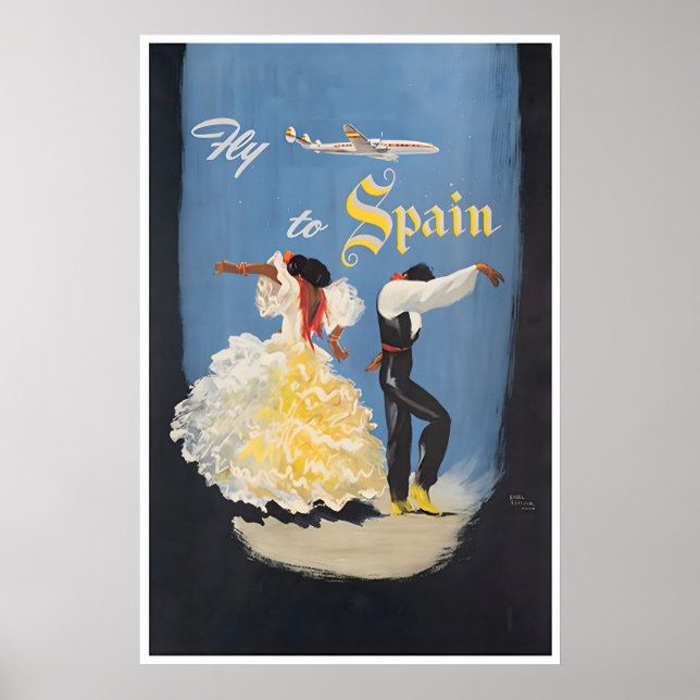 Spain Print Flamenco Dancing Art Spanish Travel (Front)