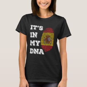 Spain Proud Spanish Flag State Flag DNA Flag Count T-Shirt
