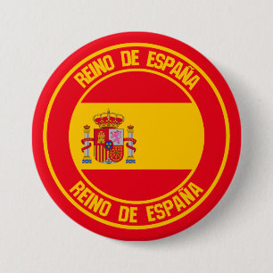 Spain Round Emblem 7.5 Cm Round Badge