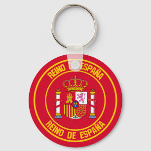 Spain Round Emblem Key Ring