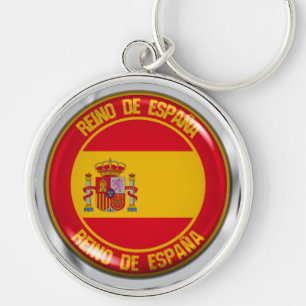 Spain Round Emblem Key Ring