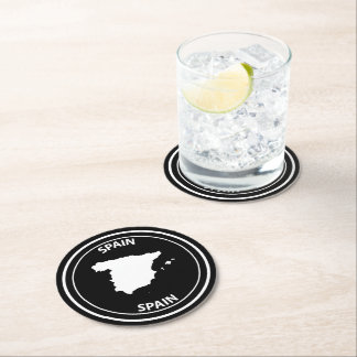 Spain Round Paper Coaster