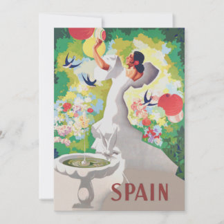 Spain Senorita Birds Flowers Fiesta Garden