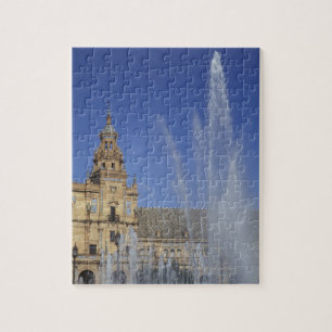 Spain, Sevilla, Andalucia Fountain and ornate Jigsaw Puzzle