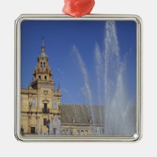 Spain, Sevilla, Andalucia Fountain and ornate Metal Ornament