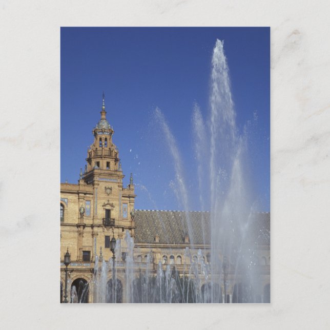 Spain, Sevilla, Andalucia Fountain and ornate Postcard (Front)