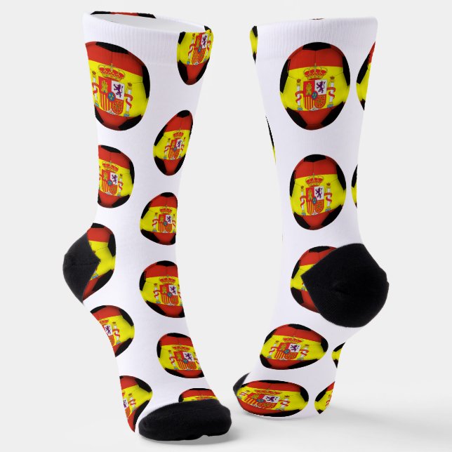 Spain Soccer Ball Socks (Angled)