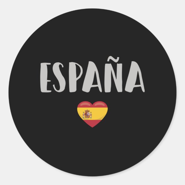 Spain Soccer Football Fan Shirt Flag Classic Round Sticker (Front)