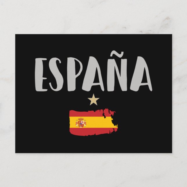 Spain Soccer Football Fan Shirt Flag Postcard (Front)