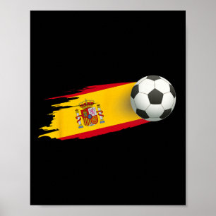 Spain Soccer Ll Spain Flag Jersey - Spanish Footll Poster