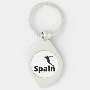 Spain Soccer National Pride Game Day Fan Style Key Ring