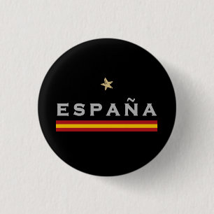 Spain Soccer Shirt Football Fan Spanish Flag 3 Cm Round Badge