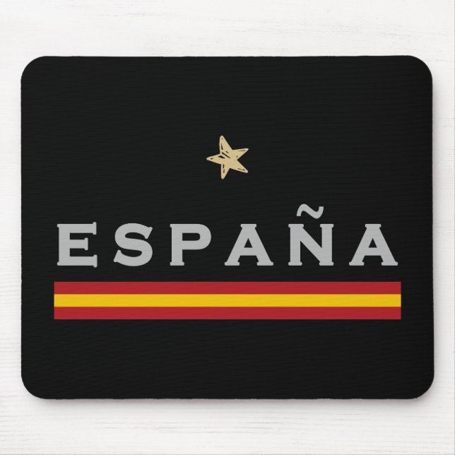  Spain Soccer Shirt Football Fan Spanish Flag Mouse Pad (Front)