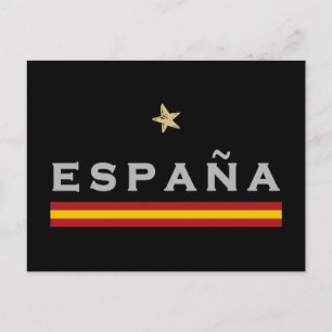  Spain Soccer Shirt Football Fan Spanish Flag Postcard
