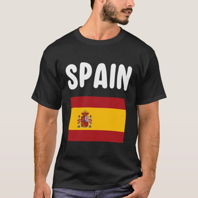 Spain Souvenir Spanish Flag Vacation Espana T-Shirt (Front)