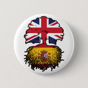 Spain Spanish British UK United Kingdom Britain 6 Cm Round Badge