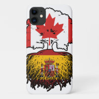 Spain Spanish Canadian Canada Tree Roots Flag