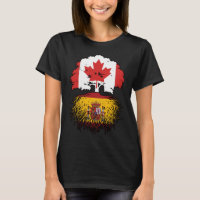 Spain Spanish Canadian Canada Tree Roots Flag