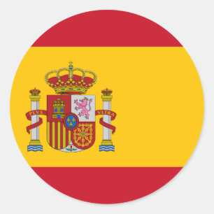 Spain (Spanish) Flag Classic Round Sticker