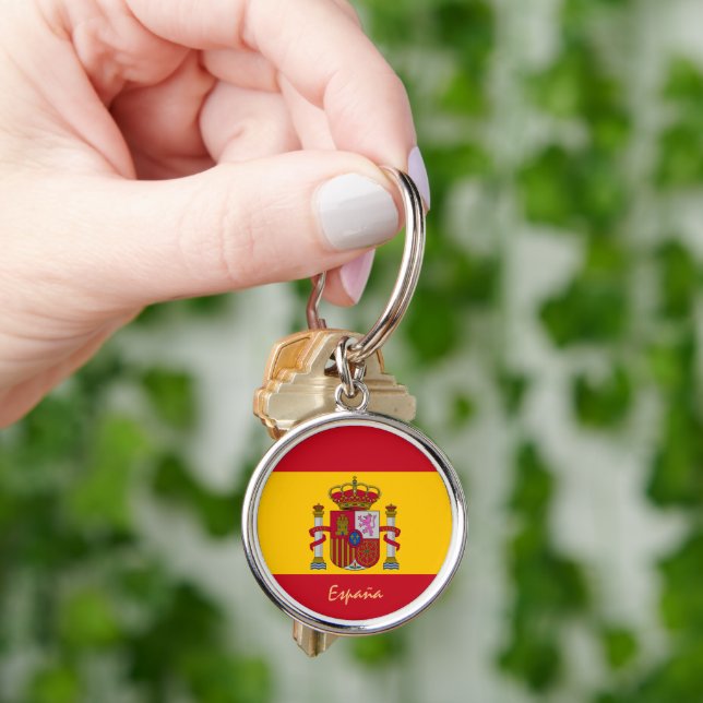 Spain & Spanish Flag fashion, travel / sports fans Key Ring (Hand)