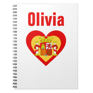 Spain/Spanish flag-inspired Personnalised Notebook