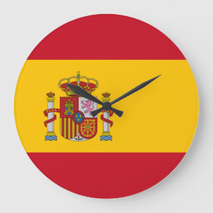 Spain (Spanish) Flag Large Clock
