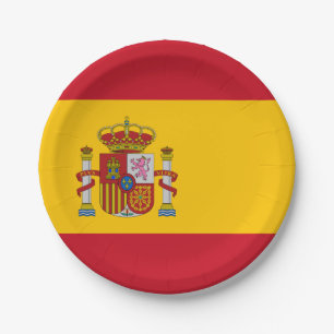 Spain (Spanish) Flag Paper Plate