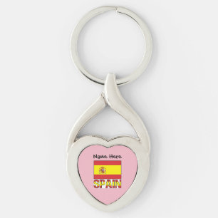 Spain Spanish Flag Personalised Key Ring