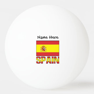 Spain Spanish Flag Personalised Name Ping Pong Ball