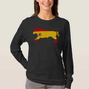 Spain Spanish Flag Souvenir Toro España Bull Silho T-Shirt