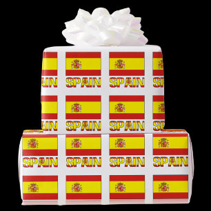 Spain Spanish Flag Tiled Wrapping Paper
