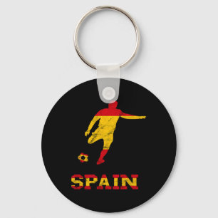 Spain Spanish Soccer Player Spain Flag Espana Span Key Ring