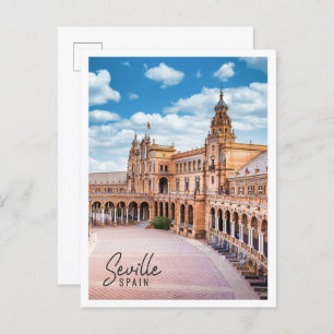 Spain Square in Seville Spain Postcard