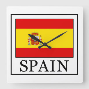 Spain Square Wall Clock