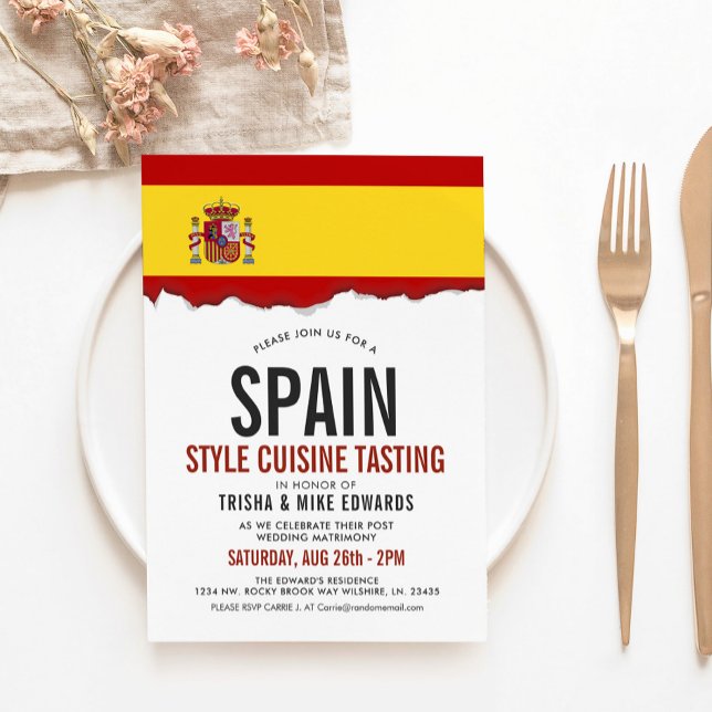 Spain Style Cuisine | Party Flag Invite (Creator Uploaded)