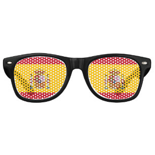 Spain Sunglasses, Party Shades, Spanish flag Retro Sunglasses