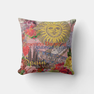 Spain Sunshine Spanish Travel Art Cushion